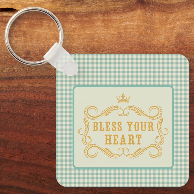Bless Your Heart Southern Quote Nyckelring (Framsida)