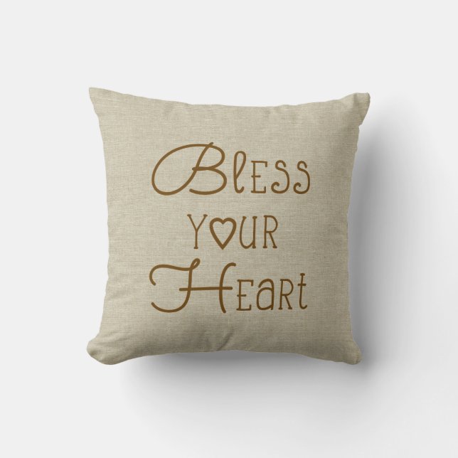 Bless Your Heart-spiralformade egna namn Kudde (Framsida)