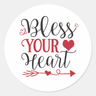 Bless your Heart Sticker Runt Klistermärke