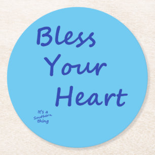 Bless your Heart Underlägg Papper Rund