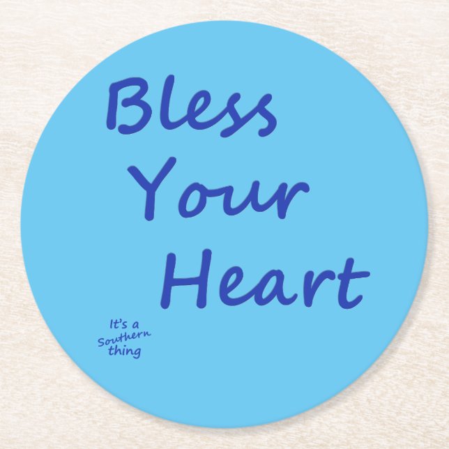 Bless your Heart Underlägg Papper Rund (Framsidan)
