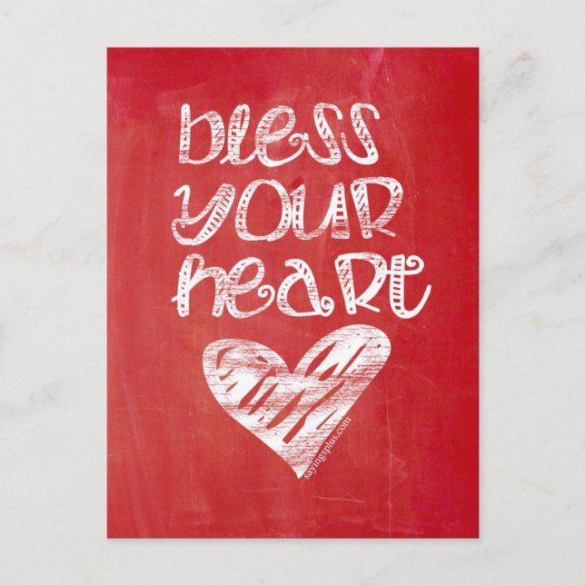 Bless your Heart Vykort (Framsida)