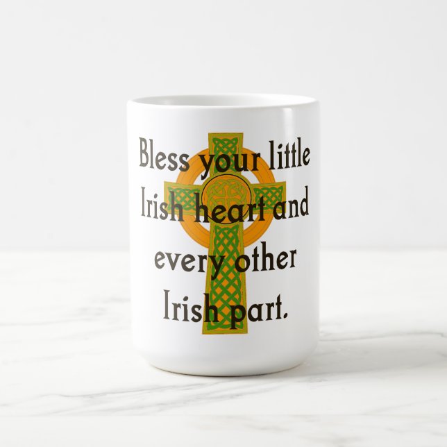 Bless Your Little Irish Heart - Irish Quote Kaffemugg (Center)
