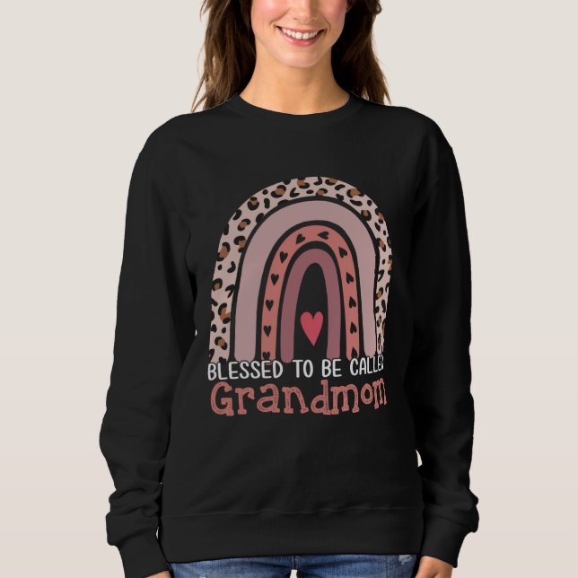 Blessad att kallas farmor regnbåge leopardmoth t shirt (Framsida)