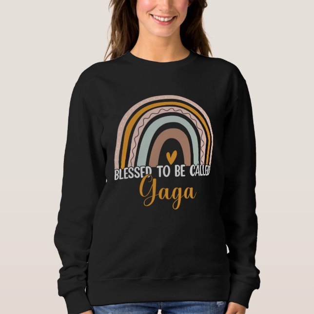 Blessad att kallas Gaga Boho regnbåge mors dag T Shirt (Framsida)