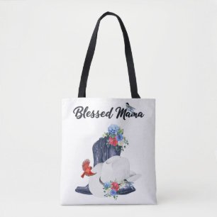 Blessad Mamma med Cowboy Stövlar/Hatt & Blommor/Få Tygkasse