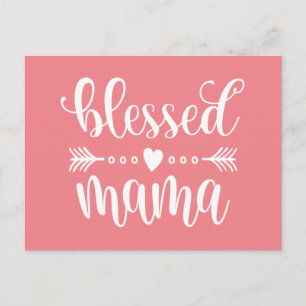Blessad Mamma Morsdags Citat Postkort Vykort