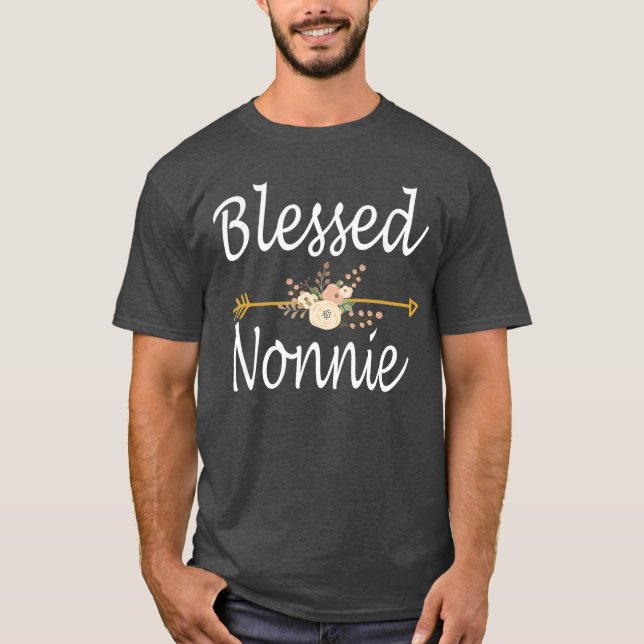 Blessad Nonnie Morsdagspresentse vän rolig gi T Shirt (Framsida)