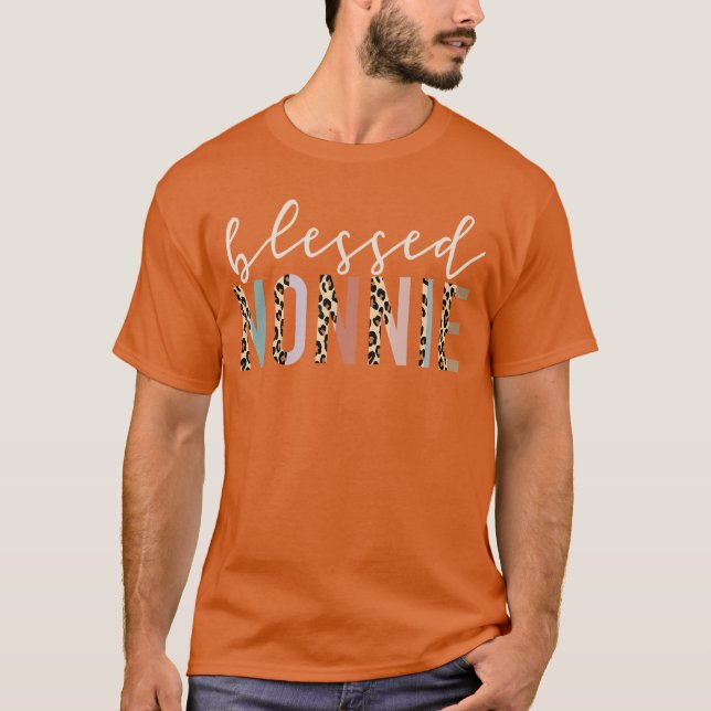 Blessad Nonnie söt leopardtryck rolig T Shirt (Framsida)