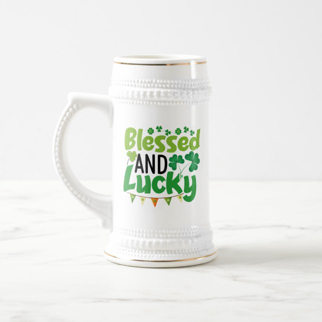 Blessad och Lycklig St. Patricks dag-design-61103 Sejdel (Vänster)