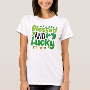 Blessad och Lycklig St. Patricks dag-design-61103 T Shirt