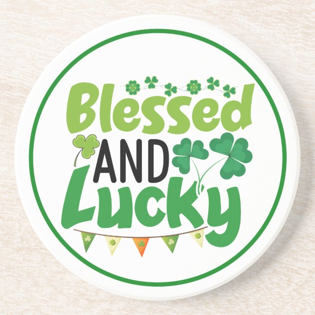 Blessad och lycklig St. Patricks dag-design-61103 Underlägg (Framsidan)