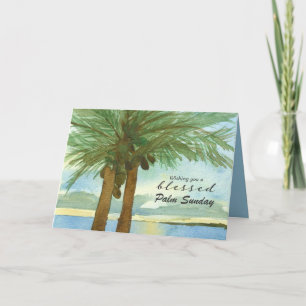 Blessad palmsöndag Tropiskt Hosanna-träd Kort