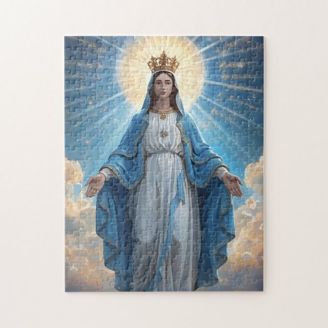 Blessade jungfru Maria-bild Pussel (Vertikal)