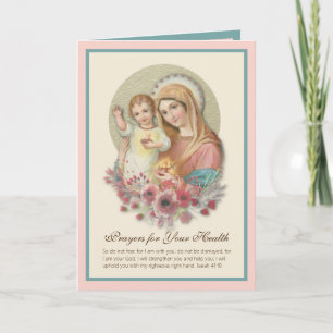 Blessade jungfru Maria Jesusbarnet Blommor Snart f Kort