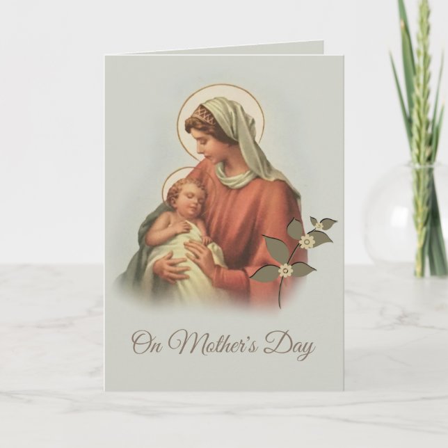 Blessade jungfru Maria Moder Jesusbarnet Kort (Framsida)