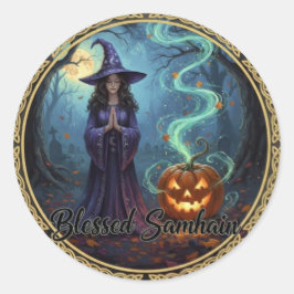 BlessadSamhain Runt Klistermärke