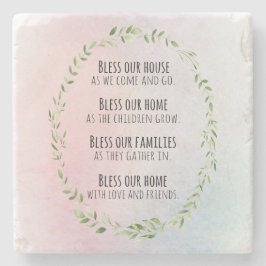 Blessar för ditt hem och din familj stenunderlägg