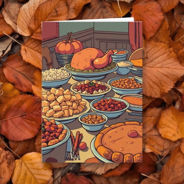 Blessar för happy thanksgiving och höst kort (Skapare uppladdad)