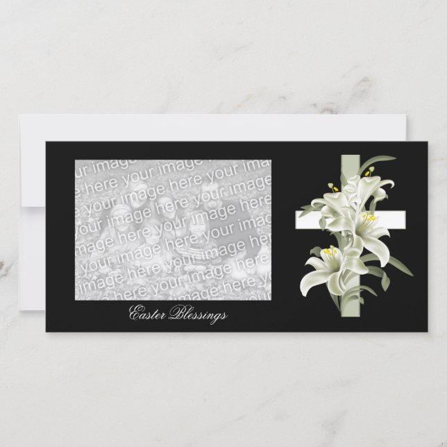 Blessar med Påsk i fotokort Julkort (Framsida)