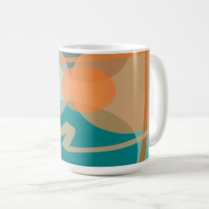 Blessar mitt emot Orangen vid vridning och vridnin Kaffemugg