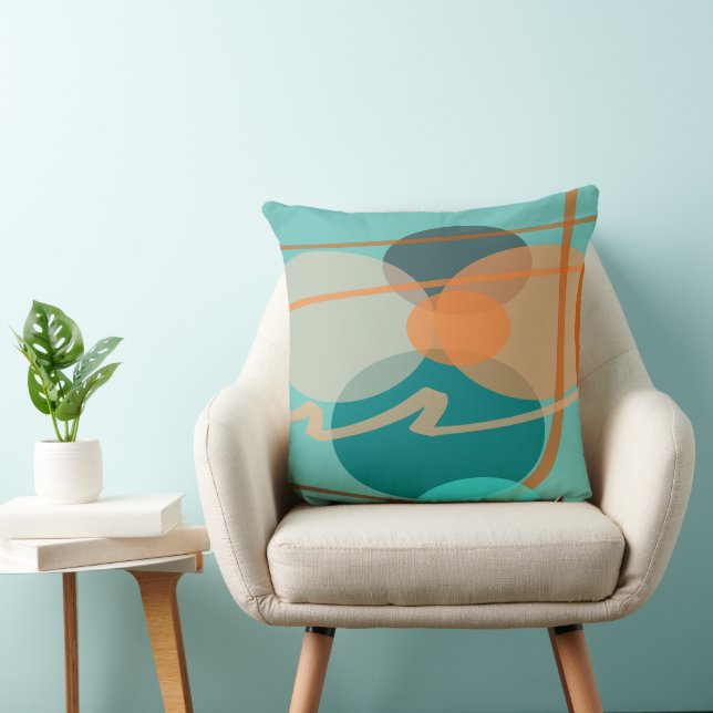 Blessar mitt emot Orangen vid vridning och vridnin Kudde (Stol)