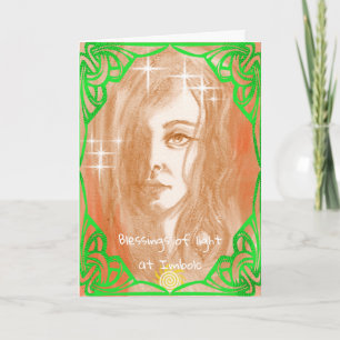 Blessar på Imbolc hälsning Card Kort