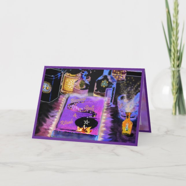 Blessar, Spådomar och ritualer- med/meddelande Kort (Framsida)