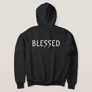 "BLESSED" 303TATTOO BLK HOODIE T SHIRT