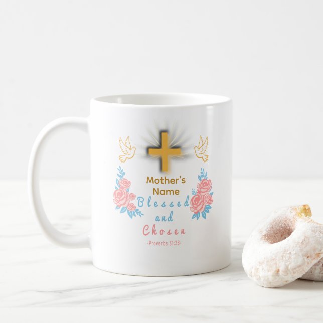 Blessed and Chosen Custom Mother’s Day Coffee Mug Kaffemugg (Med munk)
