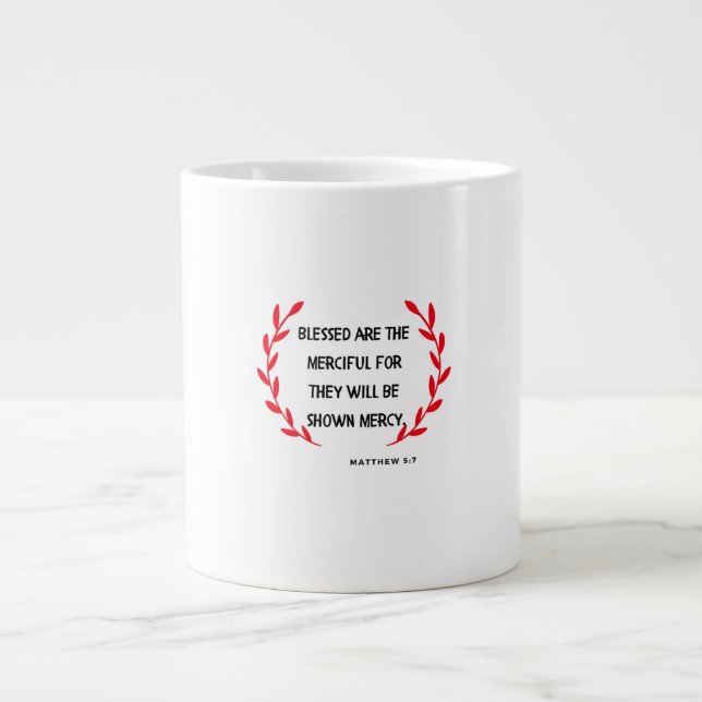 Blessed Are The Merciful Christmas Mug Jumbo Mugg (Framsidan)