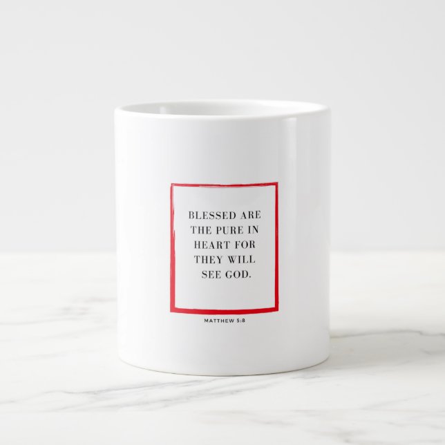 Blessed Are The Pure In Heart Christmas Mug Jumbo Mugg (Framsidan)