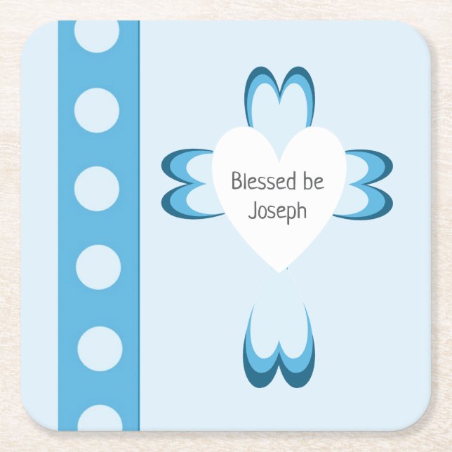 Blessed Baptism Paper Napkin Underlägg Papper Kvadrat (Framsidan)