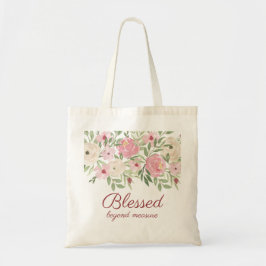 Blessed Beyond Measure Pink Floral  Tygkasse