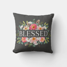 BLESSED - blommigt dekorativ kudde