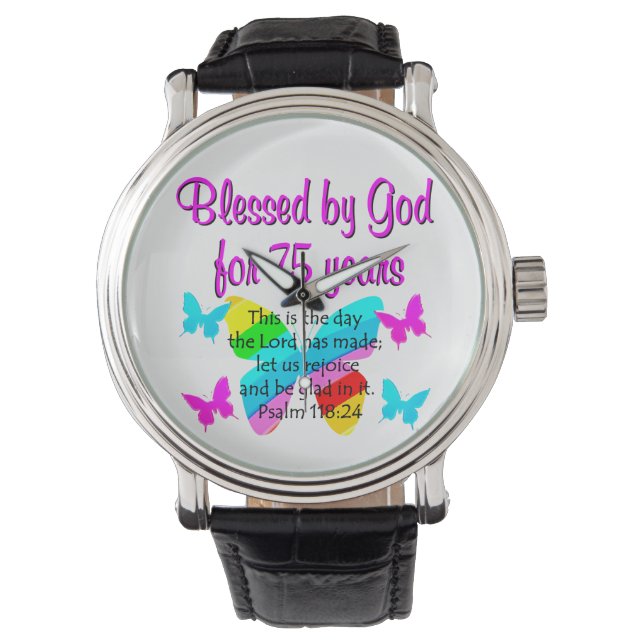 BLESSED BUTTERFLY 75:E BIRTHDAY DESIGN ARMBANDSUR (Framsida)