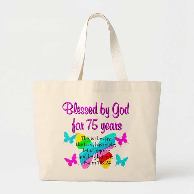 BLESSED BUTTERFLY 75:E BIRTHDAY DESIGN JUMBO TYGKASSE (Framsidan)