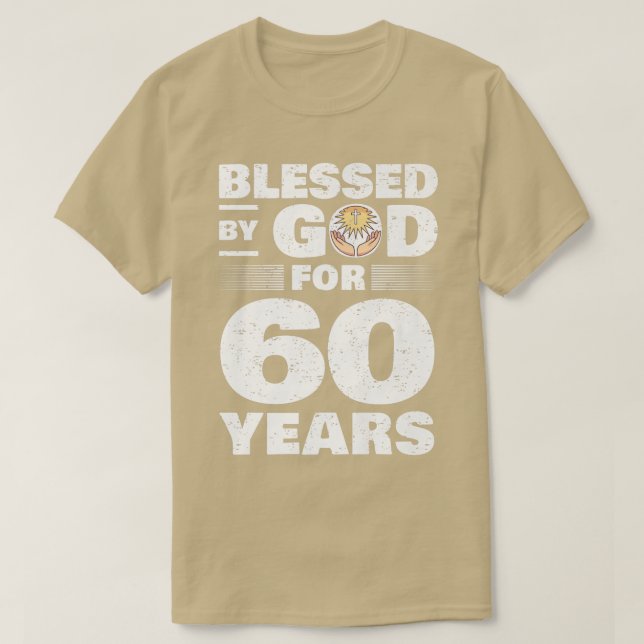 Blessed By God For 60 Years  60th Birthday Premium T Shirt (Design framsida)
