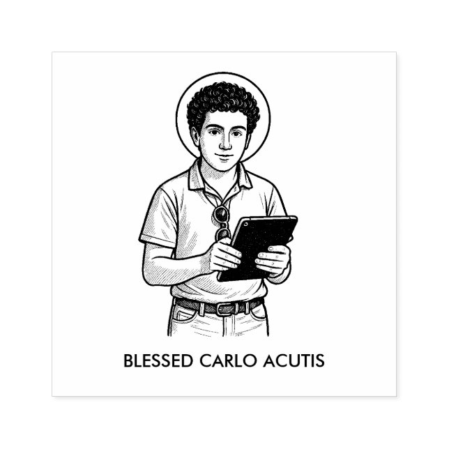 BLESSED CARLO ACUTIS CATHOLIC STÄMPEL (Tryck)