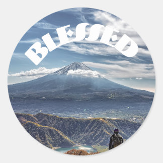Blessed Classic Round Sticker Runt Klistermärke