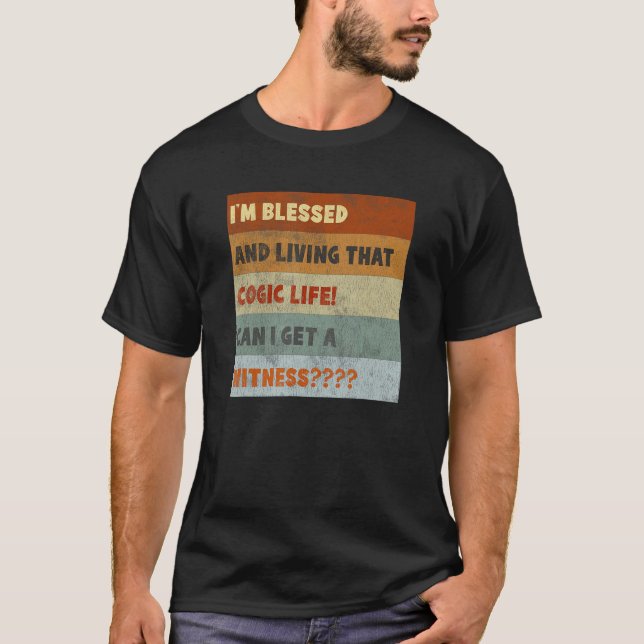 Blessed COGIC Life Retro T Shirt (Framsida)