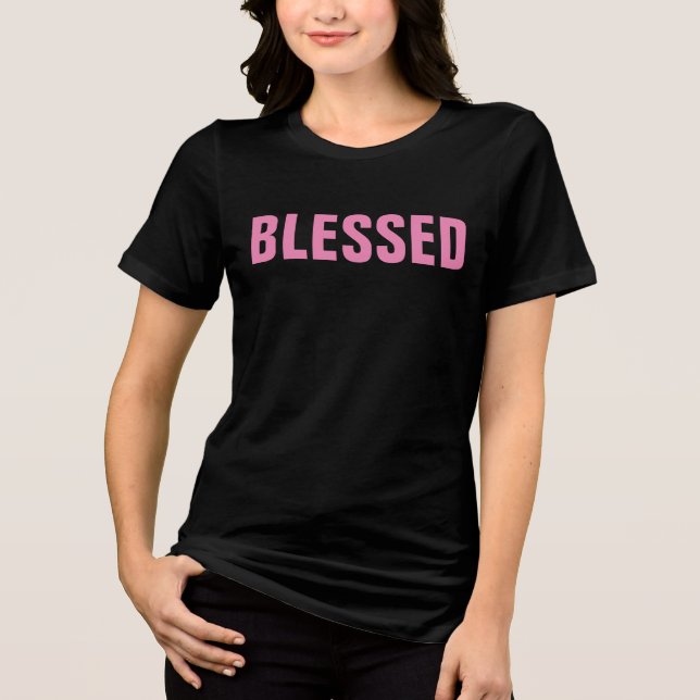 BLESSED DAM Black & Rosa T-SHIRTS (Framsida)