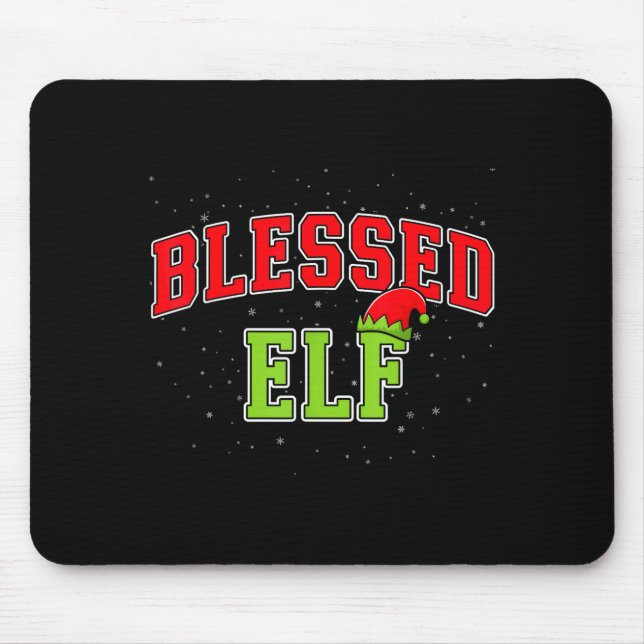 Blessed Elf Christmas Family Matching Group Xmas  Musmatta (Framsidan)