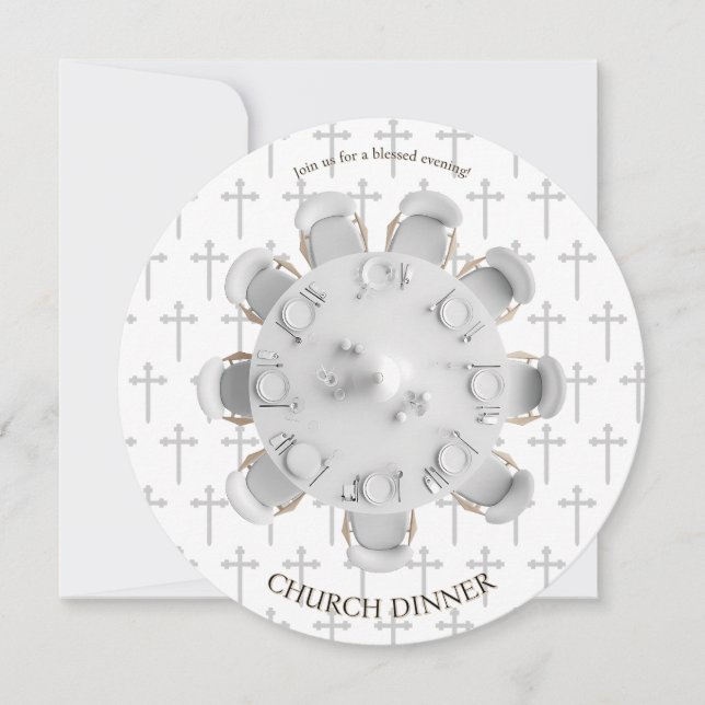 Blessed Evening Christian Dinner Invitation Inbjudningar (Framsida)