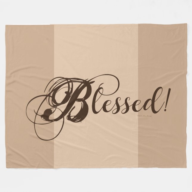 Blessed! Fleece Blanket (Tan/ Brown) (Framsidan (Horisontell))