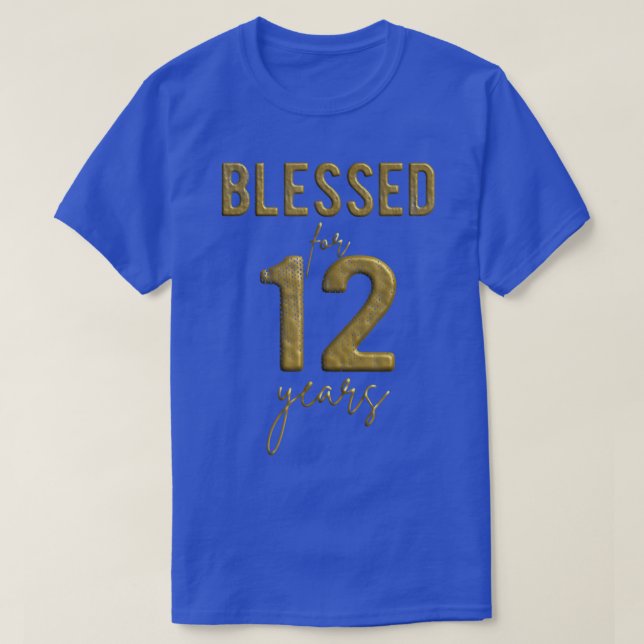 Blessed For 12 Years Old 12th Birthday Christmas G T Shirt (Design framsida)
