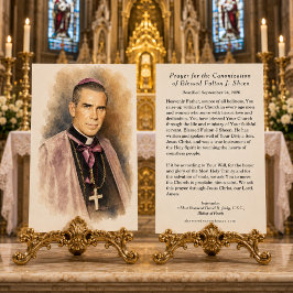 Blessed Fulton Sheen-helgonförklaringbön Visitkort
