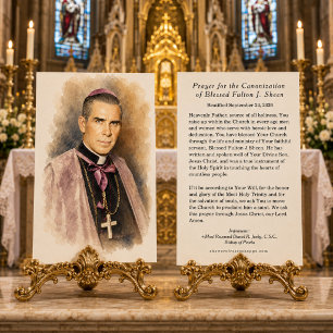 Blessed Fulton Sheen-helgonförklaringbön Visitkort