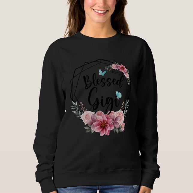 Blessed Gigi with Floral Mother s Day 2023 T Shirt (Framsida)