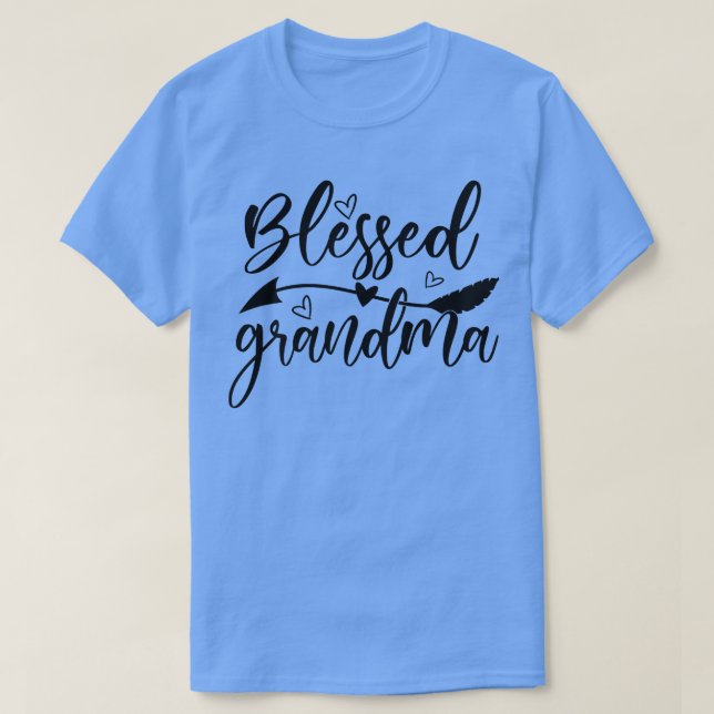 Blessed Grandma One Thankful Grandma Fall Thanksgi T Shirt (Design framsida)